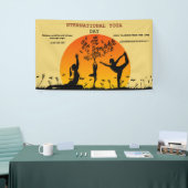Waterverf roze Yoga Mediation instructeur healer Spandoek (Beurs)
