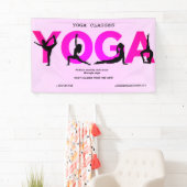 Waterverf roze Yoga Mediation instructeur healer Spandoek (Insitu)