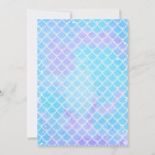 Waterverf Roze Zeemeermin Oneder het Zee Verjaarda Kaart (Achterkant)