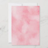 Waterverf Roze Zilver Liefje Baby shower Kaart (Achterkant)