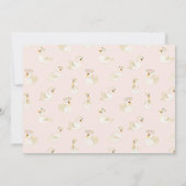 Waterverf Roze Zwaan Kleine Prinses Baby shower Kaart (Achterkant)