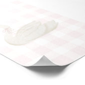 Waterverf  roze zwaan poster (Hoek)