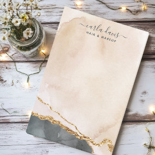 Waterverf Roze Zwart Goud Waterverf Marmer Salon Post-it® Notes