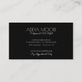 Waterverf Roze & zwart Ultra Modern Visitekaartje (Achterkant)