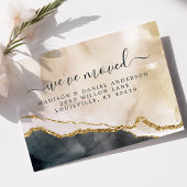 Waterverf roze zwarte goudaankondiging aankondigingskaart