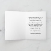 Waterverf Roze zwarte gouden Afstuderen Kaart (Binnen)