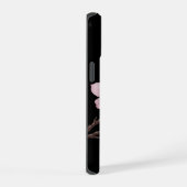 Waterverf Roze Zwarte Kersenbloesem Monogram iPhone 15 Case (Rechterkant)