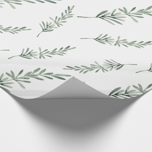 Waterverf Rozemarijn Patroon Wrapping Papier (Hoek)