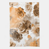 WATERVERF ROZEN 2 THEEDOEK (Verticaal)