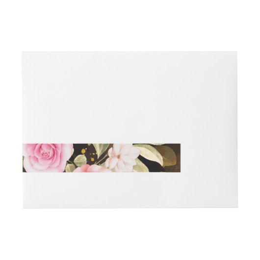 WATERVERF ROZEN 3 ADRESLABEL WIKKEL (Voorkant)