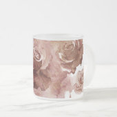 WATERVERF ROZEN 3 MATGLAS KOFFIEMOK (Voorkant rechts)