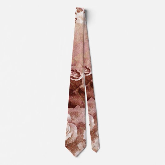 WATERVERF ROZEN 3 STROPDAS (Voorkant)