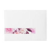 WATERVERF ROZEN 4 ADRESLABEL WIKKEL (Voorkant)