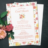 Waterverf Rozen 80th Birthday Kaart Shower