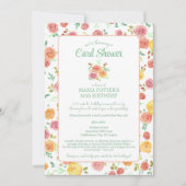 Waterverf Rozen 80th Birthday Kaart Shower (Voorkant)