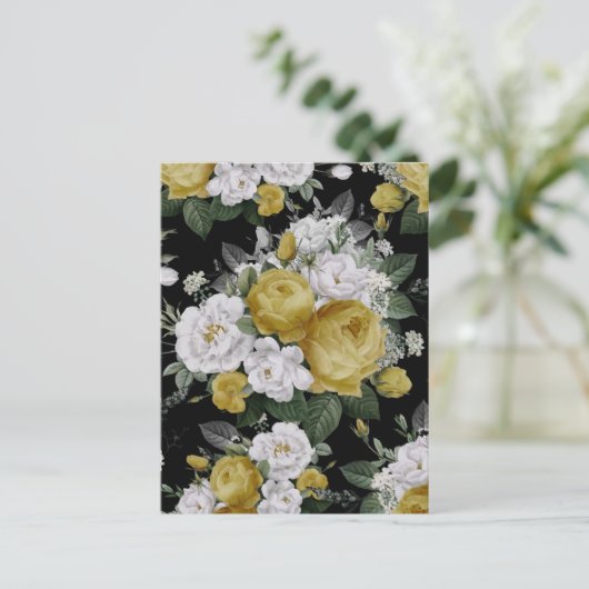 WATERVERF ROZEN 8 BRIEFKAART (Staand voorkant)