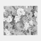 WATERVERF ROZEN 9 FLEECE DEKEN (Voorkant (Horizontaal))