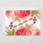 Waterverf Rozen Aangepaste foto Valentijnsdag Kaart (Achterkant)