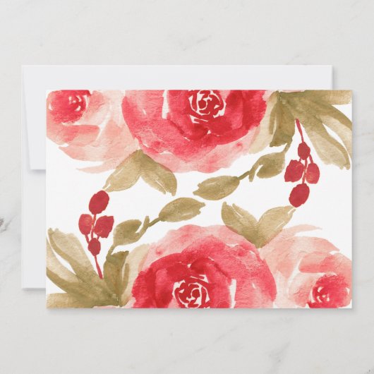 Waterverf Rozen Aangepaste foto Valentijnsdag Kaart