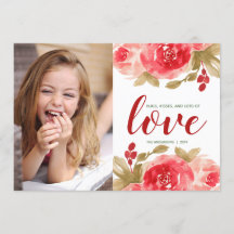 Waterverf Rozen Aangepaste foto Valentijnsdag