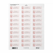 Waterverf Rozen Aankondiging van roze geboorte Etiket (Full Sheet)