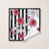 Waterverf rozen bad handdoek (Wasdoekje)