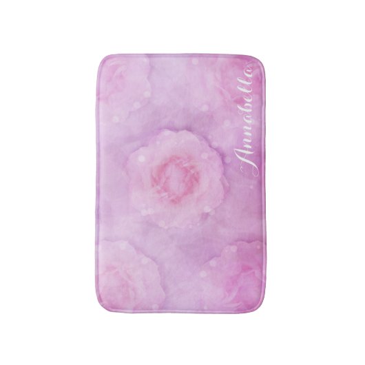 Waterverf rozen badmat (Voorkant Verticaal)