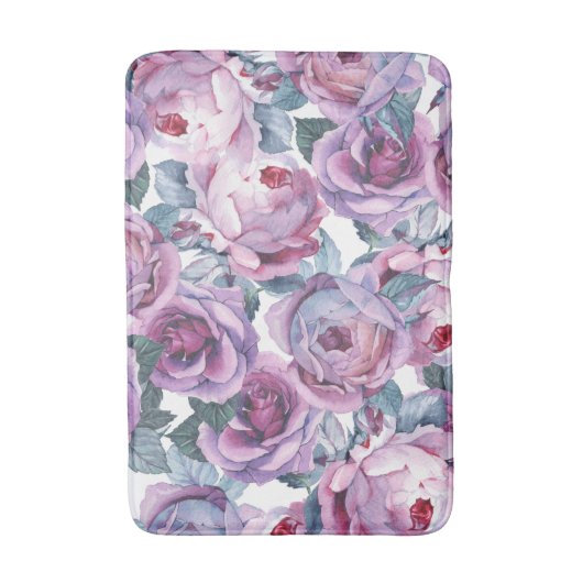 Waterverf rozen badmat florhome decor (Voorkant Verticaal)