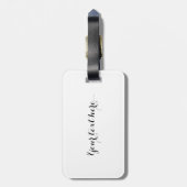 Waterverf rozen bagagelabel (Achterkant verticaal)