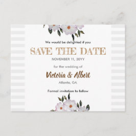 Waterverf Rozen Ballerina Bruiloft Opslaan De Datu Aankondigingskaart