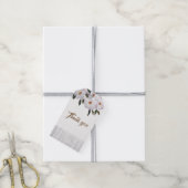 Waterverf Rozen Ballerina Dank u Cadeaulabel (Met Touw)