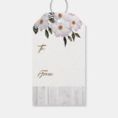 Waterverf Rozen Ballerina Dank u Cadeaulabel (Achterkant)