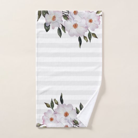 Waterverf Rozen Ballerina Floral Design Bad Handdoek (Handdoek)