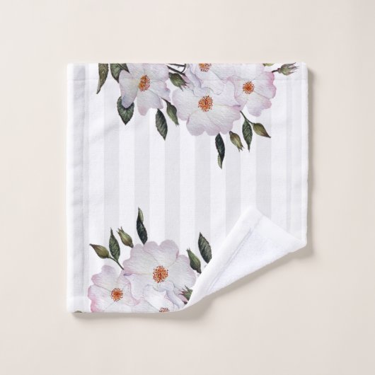 Waterverf Rozen Ballerina Floral Design Bad Handdoek (Wasdoekje)