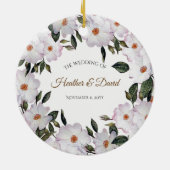 Waterverf Rozen Ballerina Floral Design Keramisch Ornament (Achterkant)