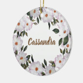 Waterverf Rozen Ballerina Floral Design Keramisch Ornament (Links)