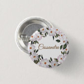 Waterverf Rozen Ballerina Floral Design Ronde Button 3,2 Cm (Voorkant /achterkant)