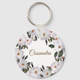 Waterverf Rozen Ballerina Floral Design Sleutelhanger