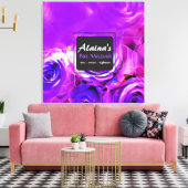 WATERVERF ROZEN BAT Mitzvah Memory Inlogbord Canvas Afdruk (Insitu (Woonkamer))