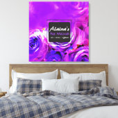 WATERVERF ROZEN BAT Mitzvah Memory Inlogbord Canvas Afdruk (Insitu (Slaapkamer))