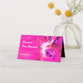 WATERVERF ROZEN Bat Mitzvah Seating Escort Kaart Plaatskaartje (Voorkant)