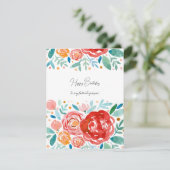 Waterverf rozen Birthday Kaart (Staand voorkant)
