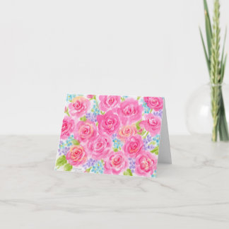 Waterverf Rozen Blanco Note Kaart elke gelegenheid