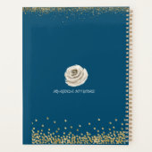 Waterverf Rozen Blauw Boeket Agenda Planner (Achterkant)