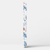 Waterverf Rozen: Blauwe bladeren naadloos Case-Mate iPhone Case (Achterkant / Links)