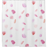 Waterverf Rozen bloemblaadjes Douchegordijn (Voorkant)