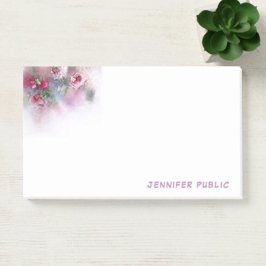 Waterverf Rozen Bloemen Bloemen Bloemen Kleurrijke Post-it® Notes (Kantoor)