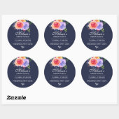Waterverf Rozen Bloemen Boeket Kaars Zeep Ronde Sticker (Vel)