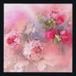 Waterverf Rozen Bloemen Floral Sjabloon Moderne Imitatie Canvas Print<br><div class="desc">Waterverf Rozen bloemen Florale Sjabloon Moderne Elegant Wrapped Faux Canvas Print.</div>