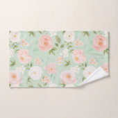 Waterverf Rozen Bloemen in Roze en Perzik Bad Handdoek (Handdoek)